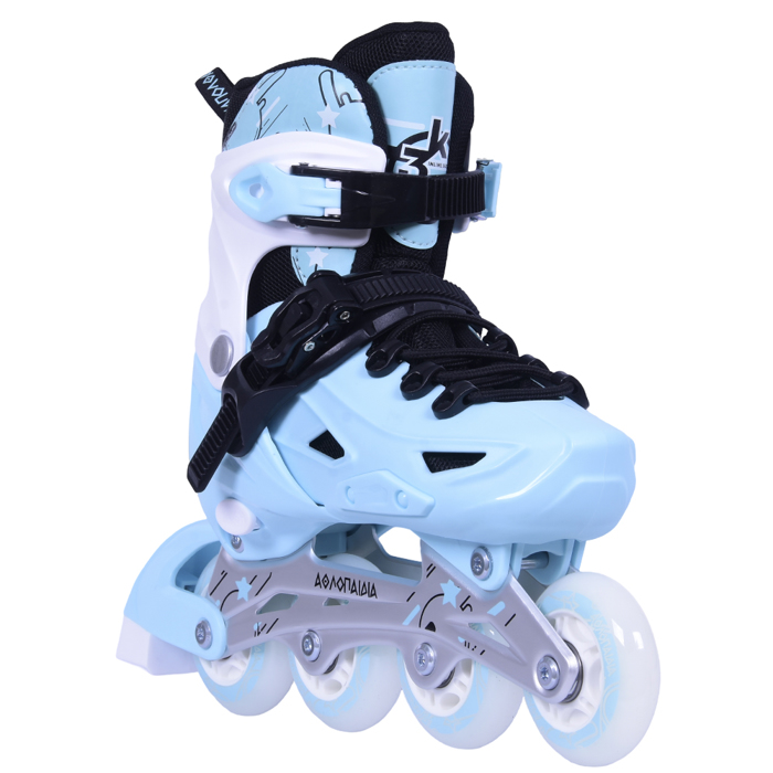 ATHLOPAIDIA Adjustable Kids Inline Skates - Mint AThLOPAIDIA Afxomeioumena Patinia - Menta